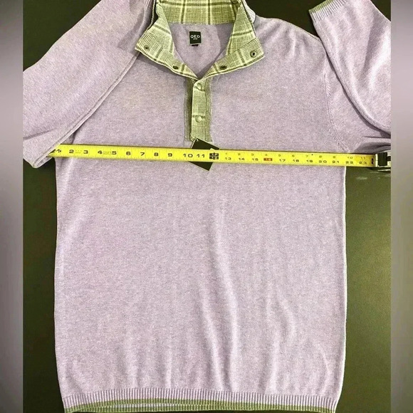 NWT QED Style Brigham Golf Cashmere Sweater Pullover Finance Bro Cotton Plaid - Picture 7 of 12